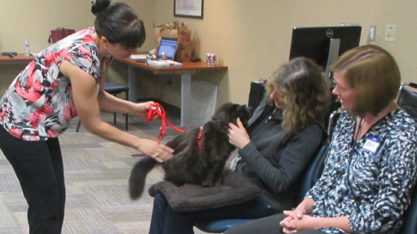 Leslie and Keats at their Pet Partners Therapy Team Evaluation