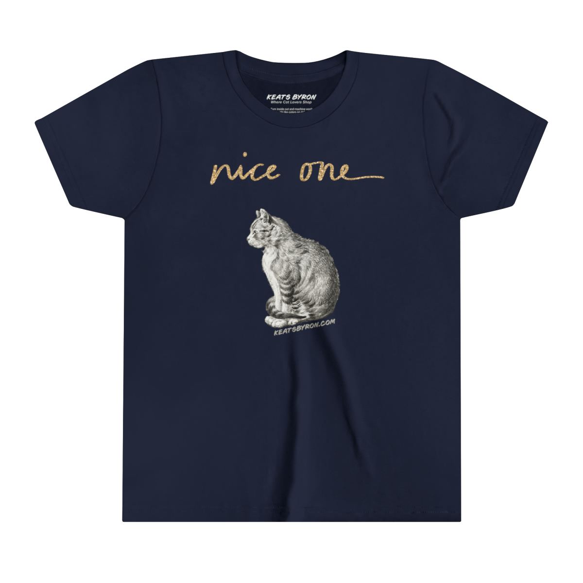 "Nice One" Cat Youth Shirt - Image 4