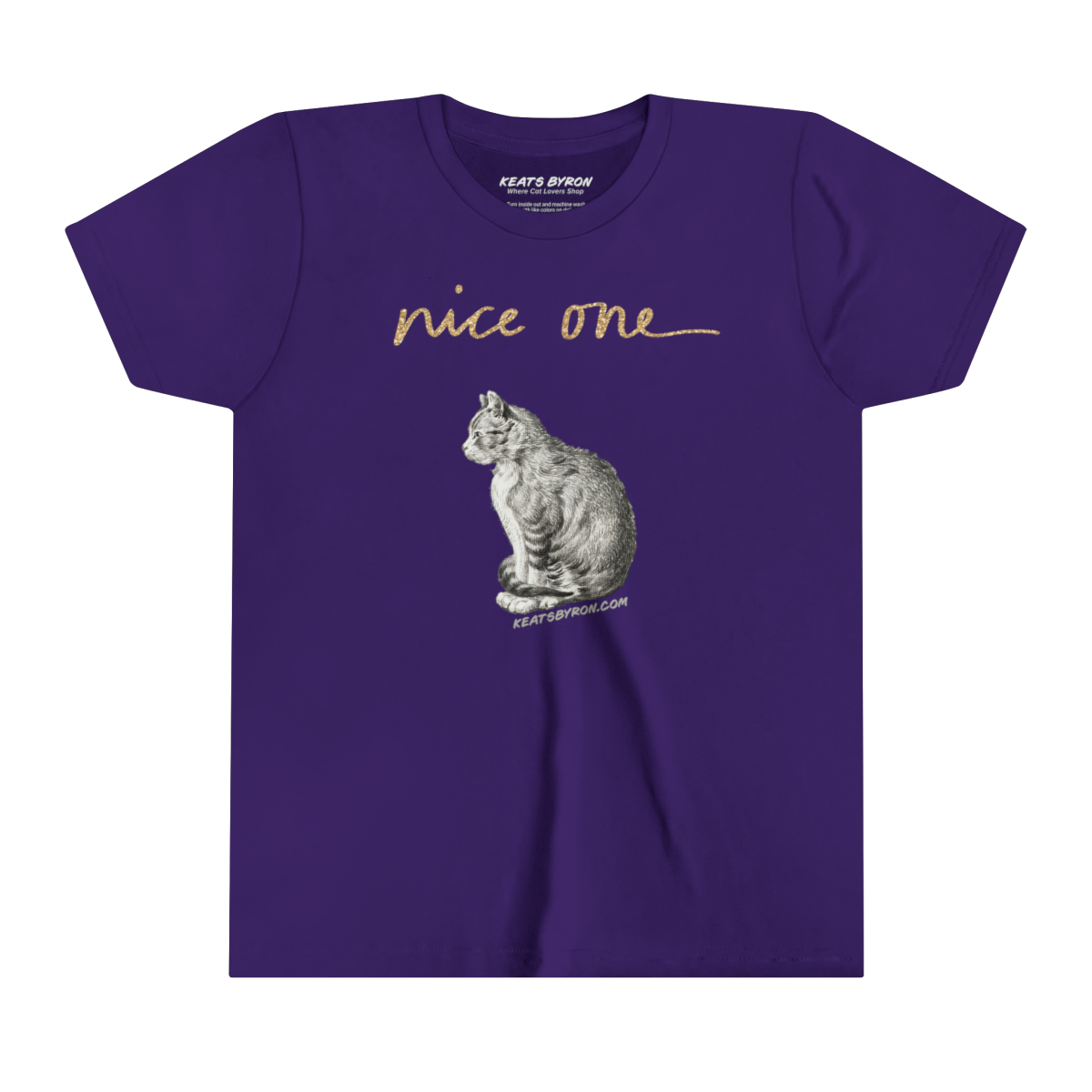 "Nice One" Cat Youth Shirt - Image 5