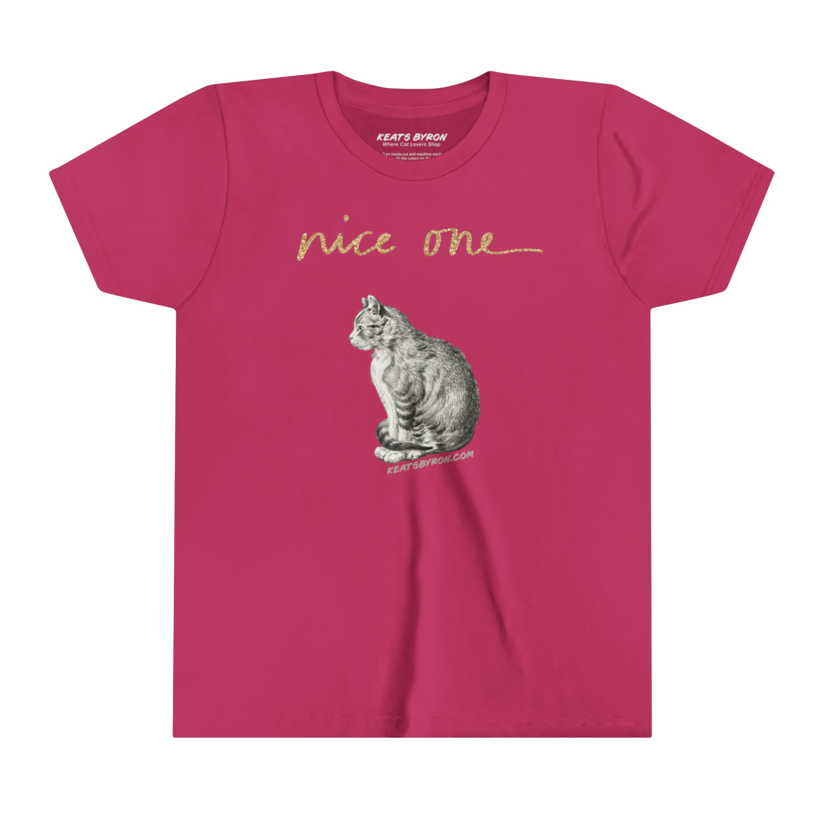 "Nice One" Cat Youth Shirt - Image 6