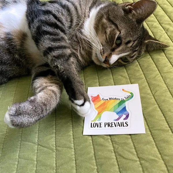 From Whiskers to Tails Love Prevails Sticker